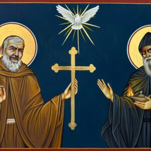 Saint Charbel and Saint Pio Icon