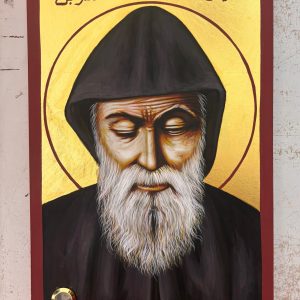 Saint Charbel Icon with his relic